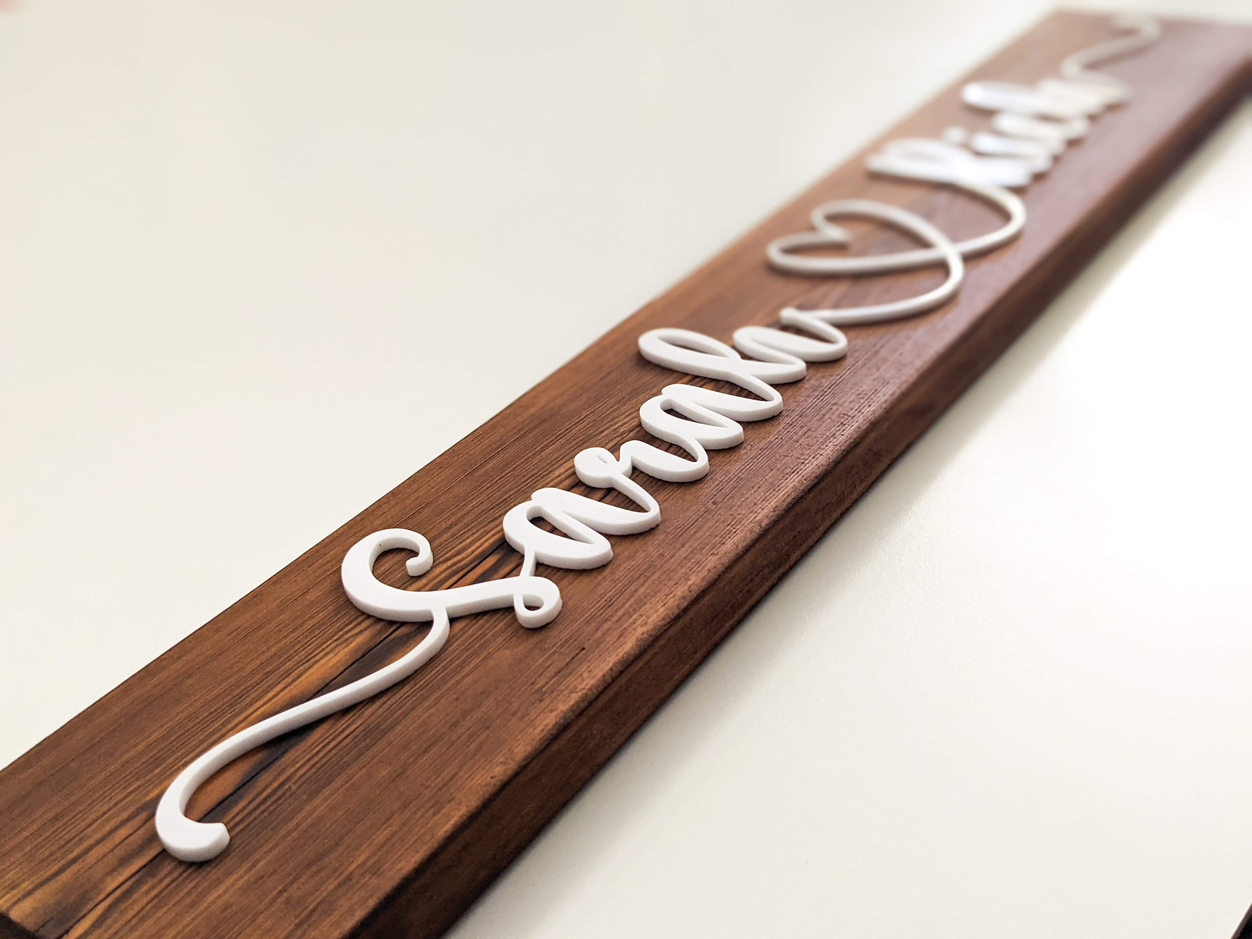 personalised designed couples name sign