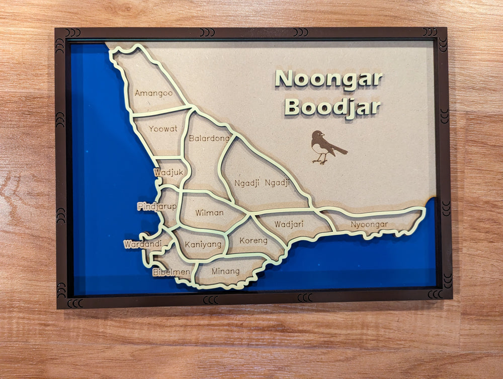
                  
                    Noongar Boojar Map - The Charred Plank
                  
                