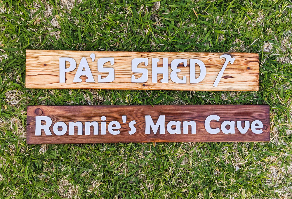 
                  
                    Father's Day Name Sign, Man Cave Sign - The Charred Plank
                  
                