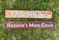 Father's Day Name Sign, Man Cave Sign - The Charred Plank