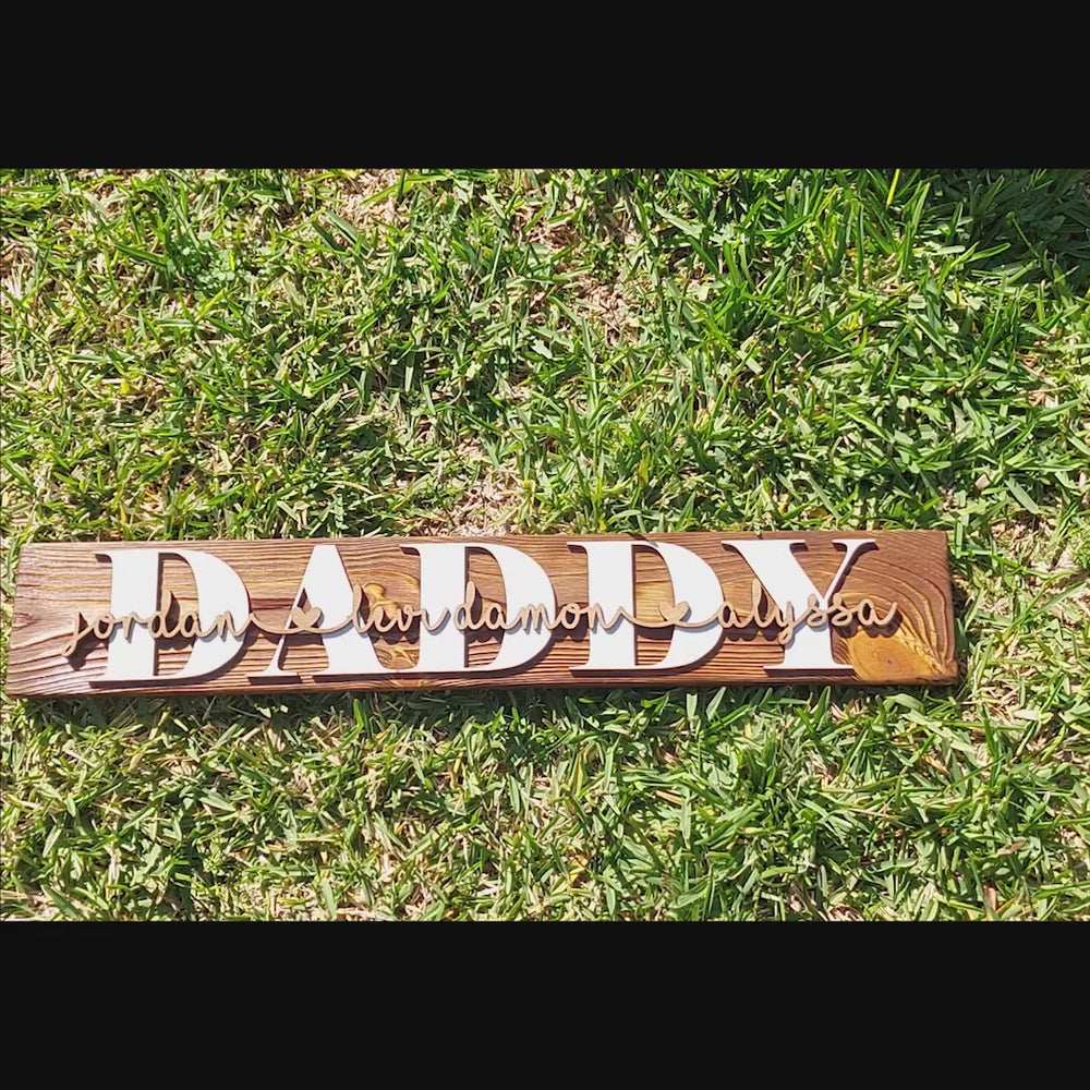 
                  
                    Load and play video in Gallery viewer, Father&amp;#39;s Day Name Sign, Man Cave Sign
                  
                