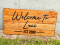 Large Rustic Wooden Outdoor Sign - The Charred Plank